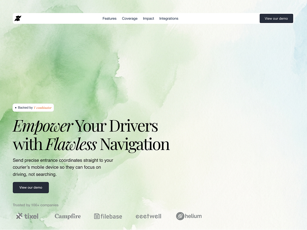Navigation SaaS Landing Page 🌿 Image 0