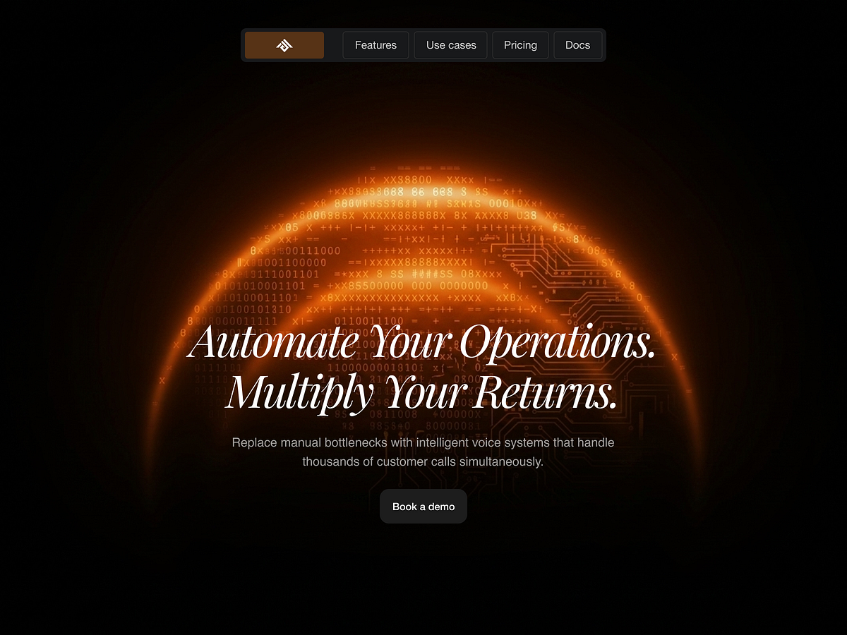 AI Voice Automation Hero Page 📞