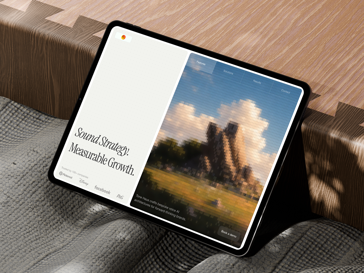 🎙️ Tone Haus — Split-Screen Framer Website Design & Development Image 0