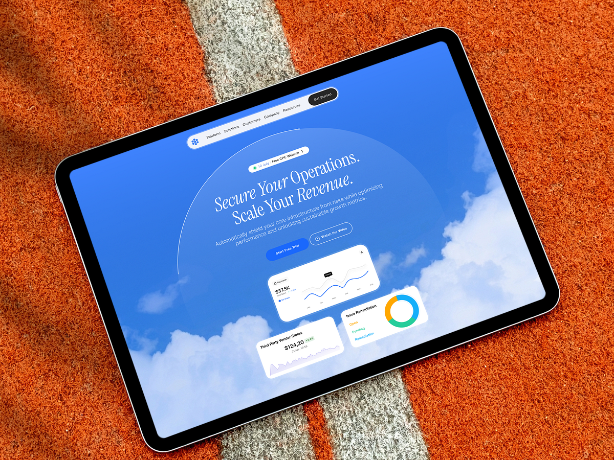 ☁️ Secure Operations — Cloud SaaS Hero Section Image 0