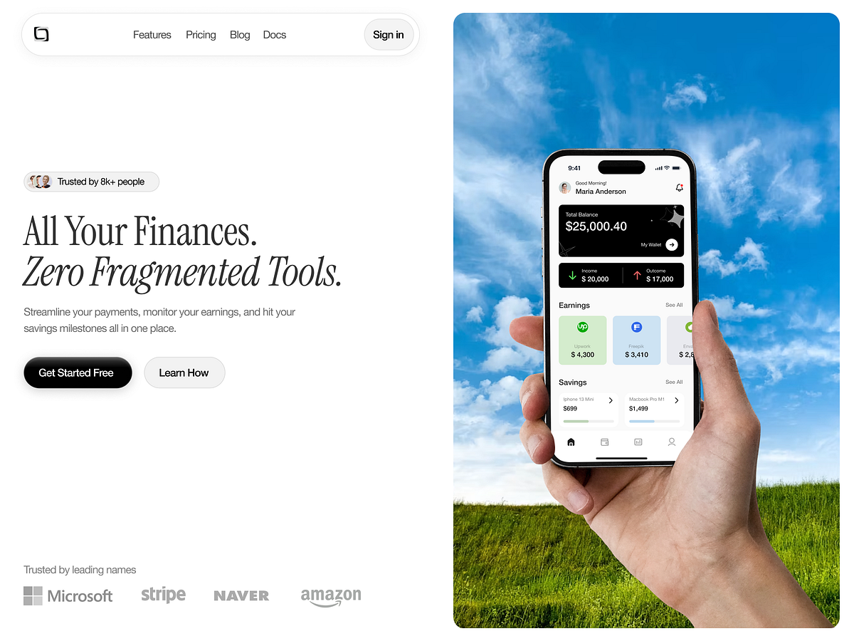 π³ All Your Finances. Zero Fragmented Tools. β Fintech SaaS Hero