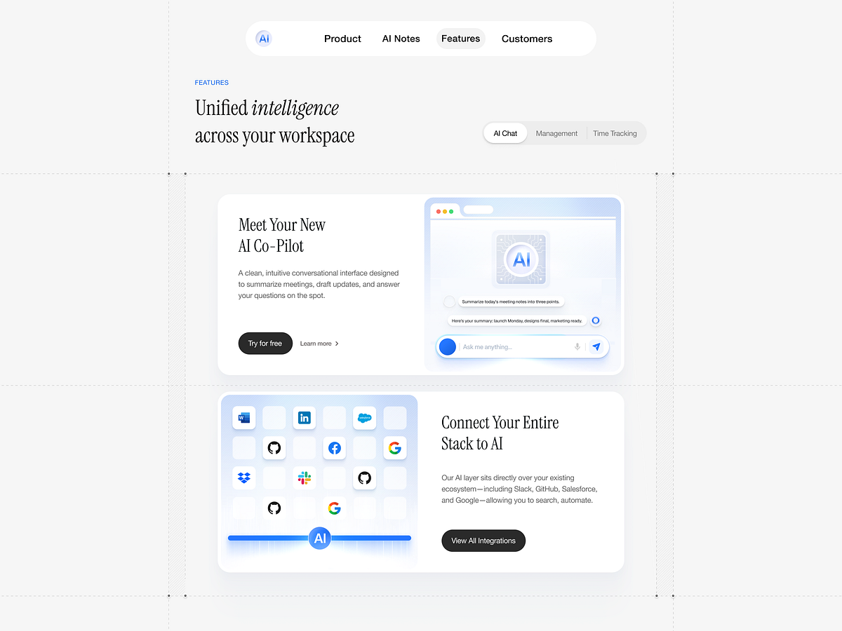 Unified Intelligence — AI Workspace & Integration Hub Banner UI