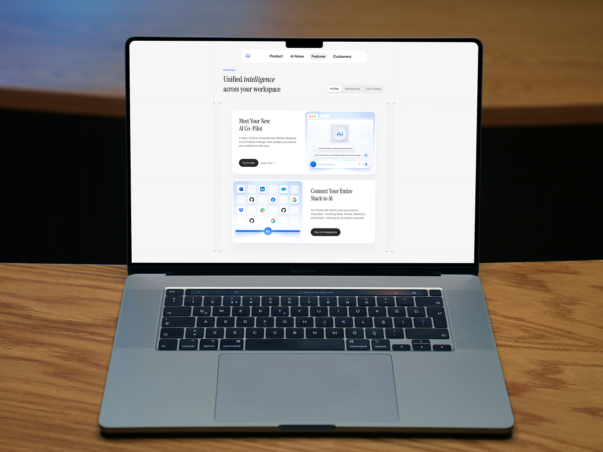 Unified Intelligence — AI Workspace & Integration Hub Banner UI Image 0