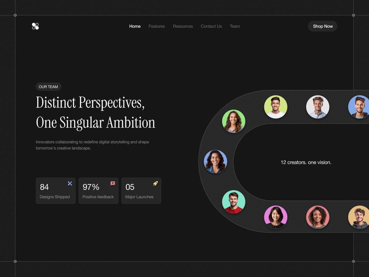 Dark Mode Creative Agency Hero Section Design | Banner Design