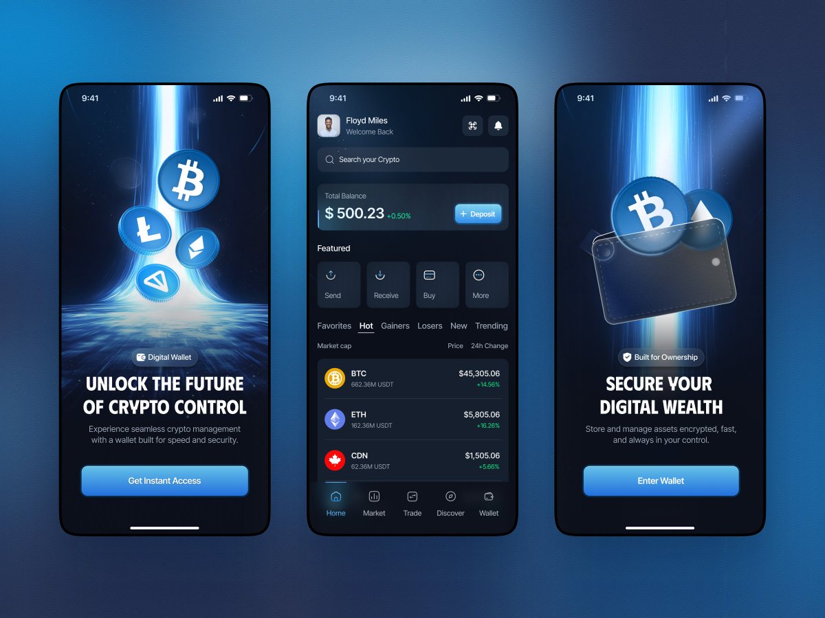 Next-Gen Web3 Digital Wealth Management Mobile App UI/UX Design 🔐