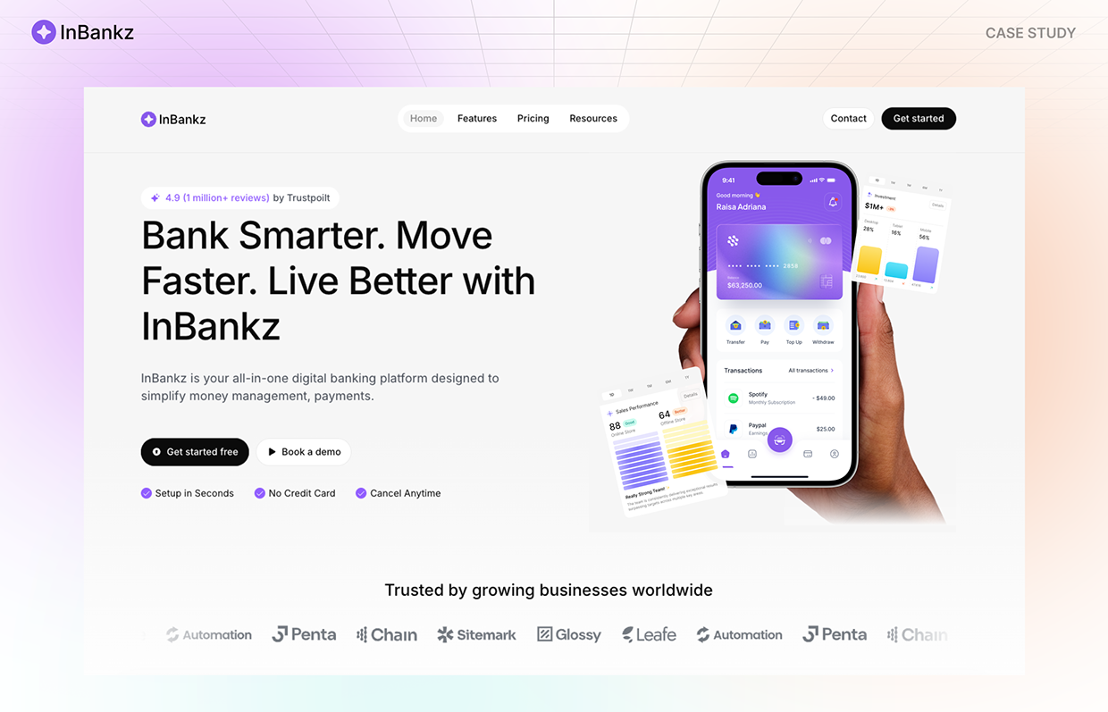 InBankz – Personal Finance UI/UX Case Study Image 0