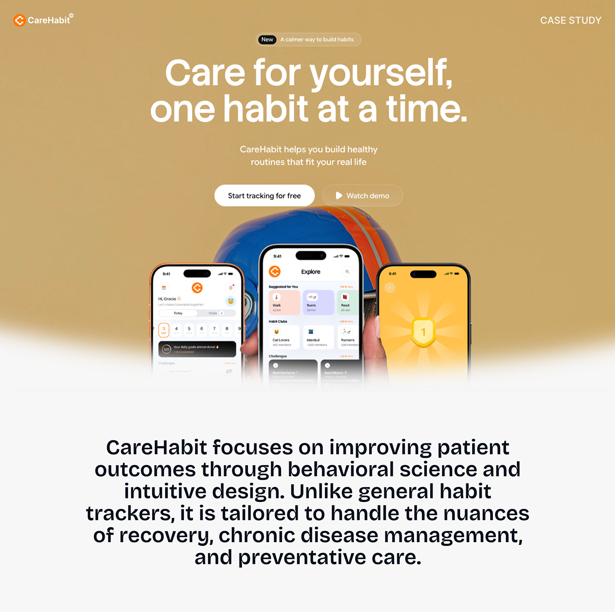 CareHabit – Wellness & Habit Tracking Case Study Image 0