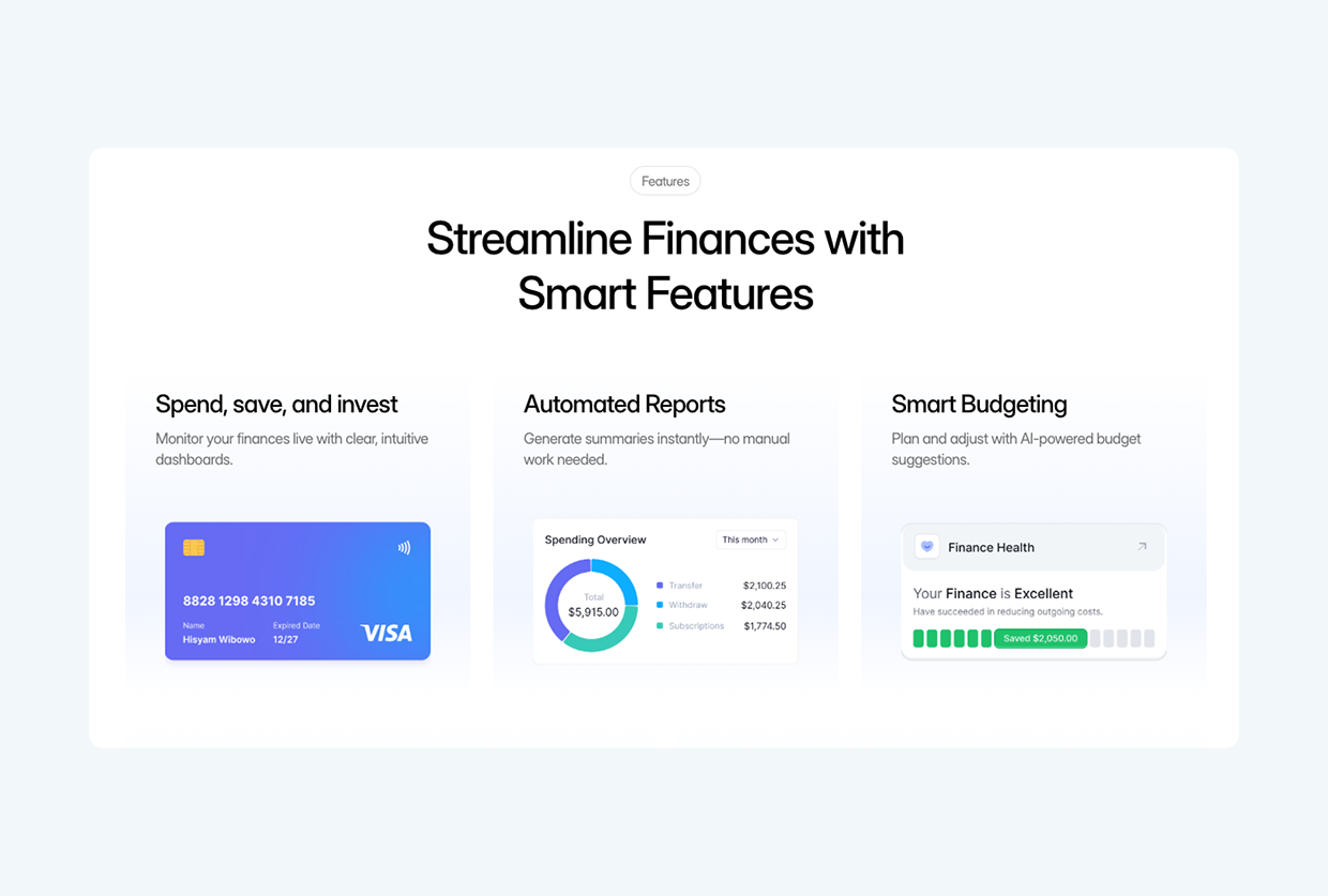 Finanzio — Finance SaaS Website Design Image 3