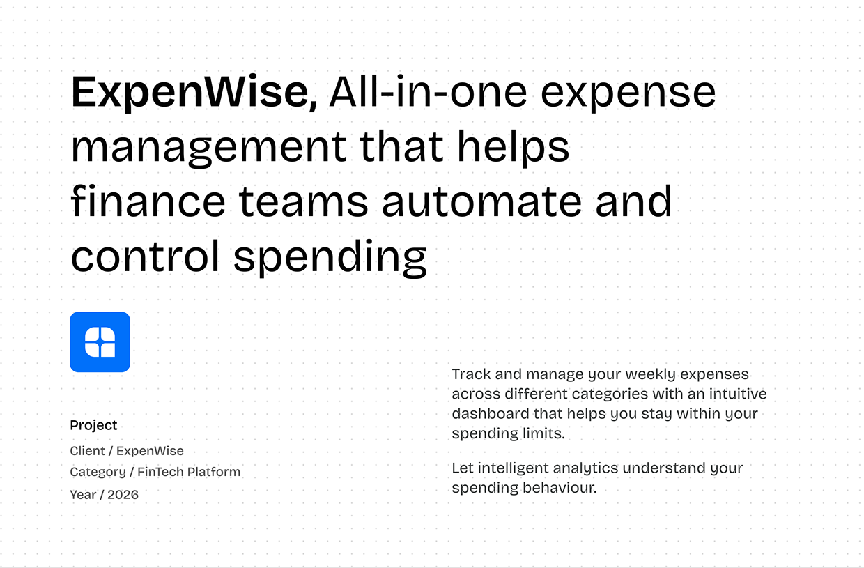 ExpenWise – Expense Management App/Web - Case Study Image 1