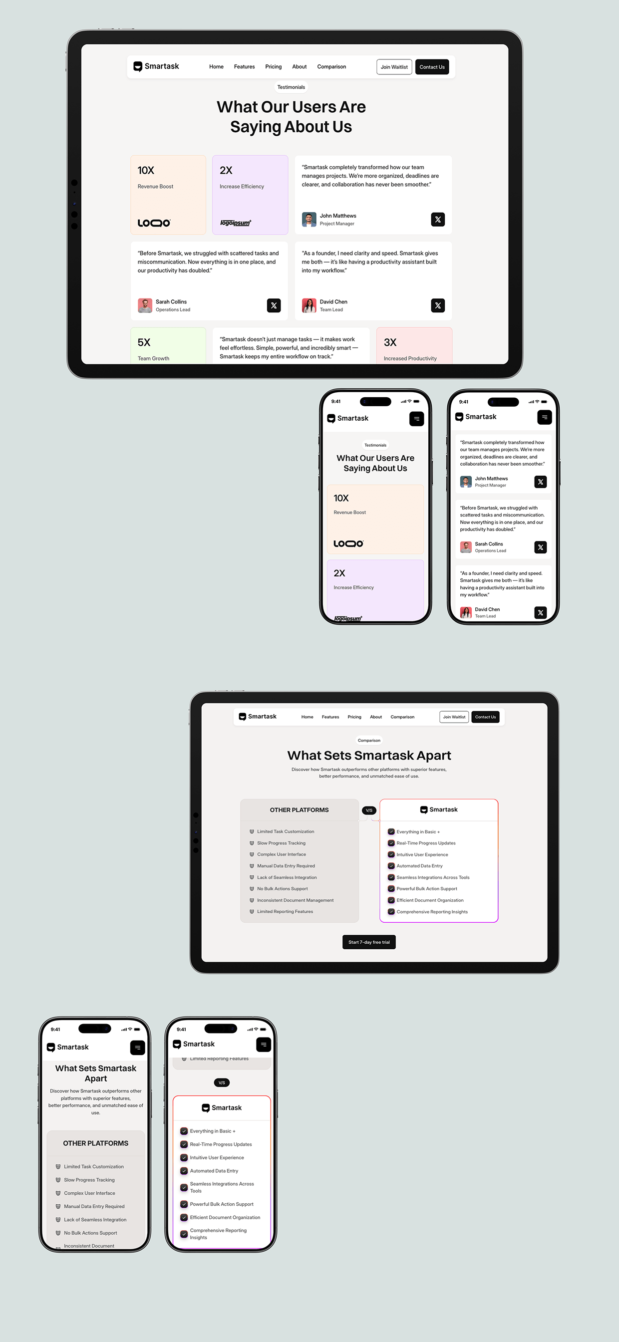 Smartask – Task Management Dashboard, Web, App Design Image 21