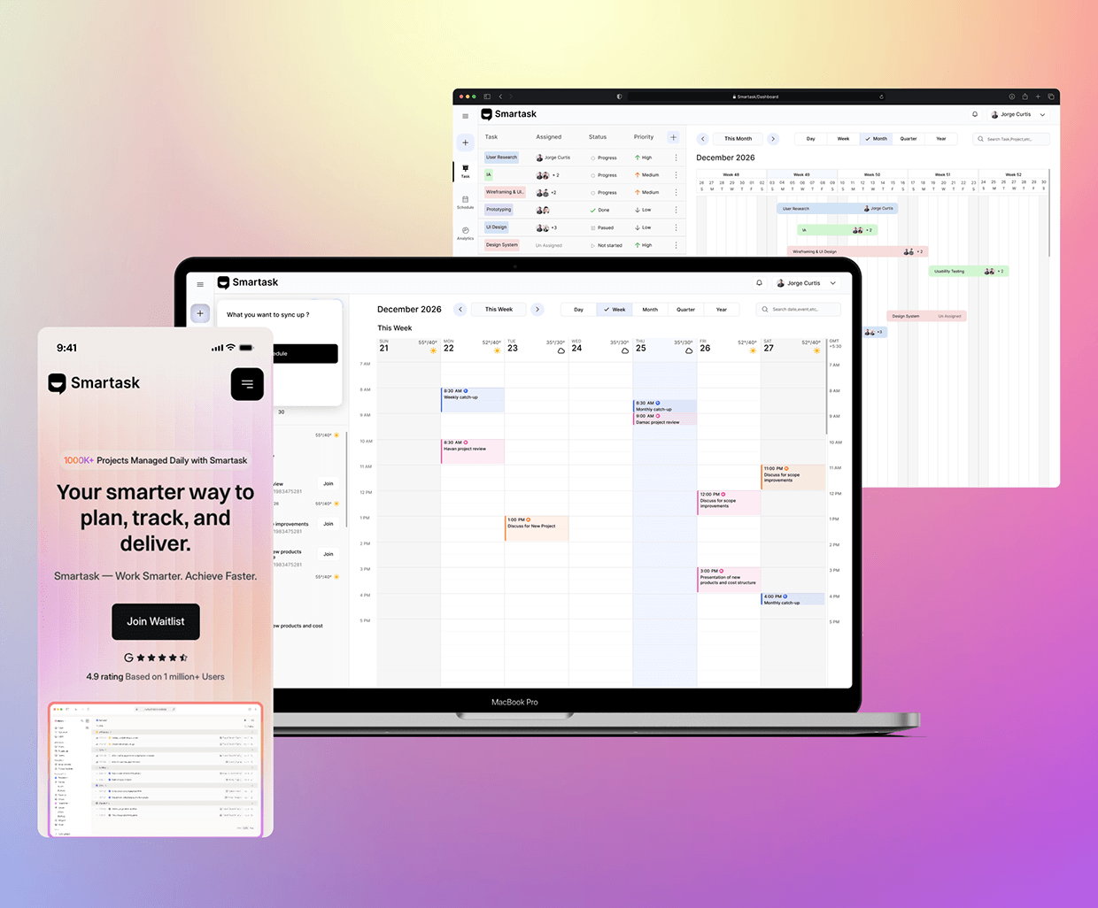 Smartask – Task Management Dashboard, Web, App Design Image 27