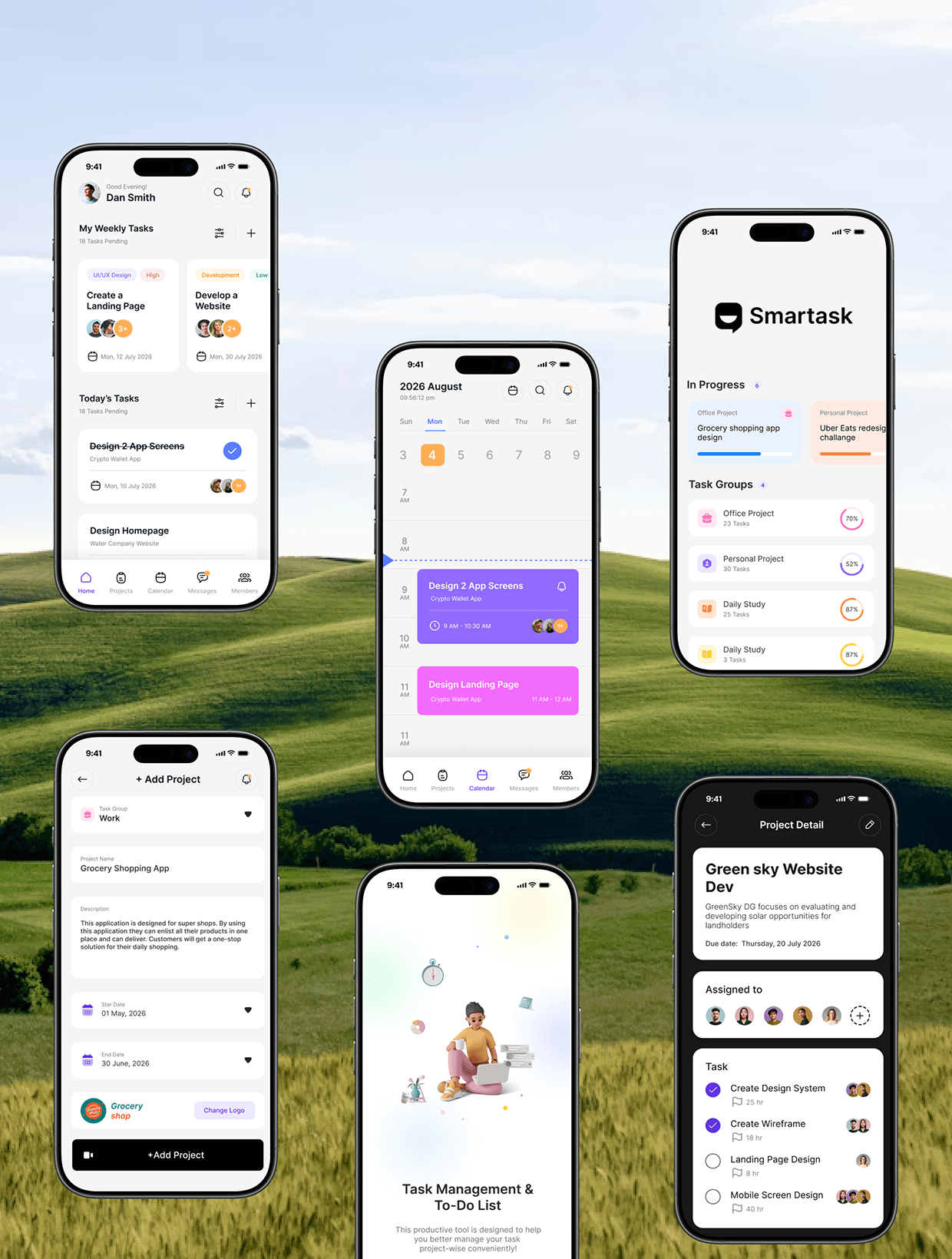 Smartask – Task Management Dashboard, Web, App Design Image 28