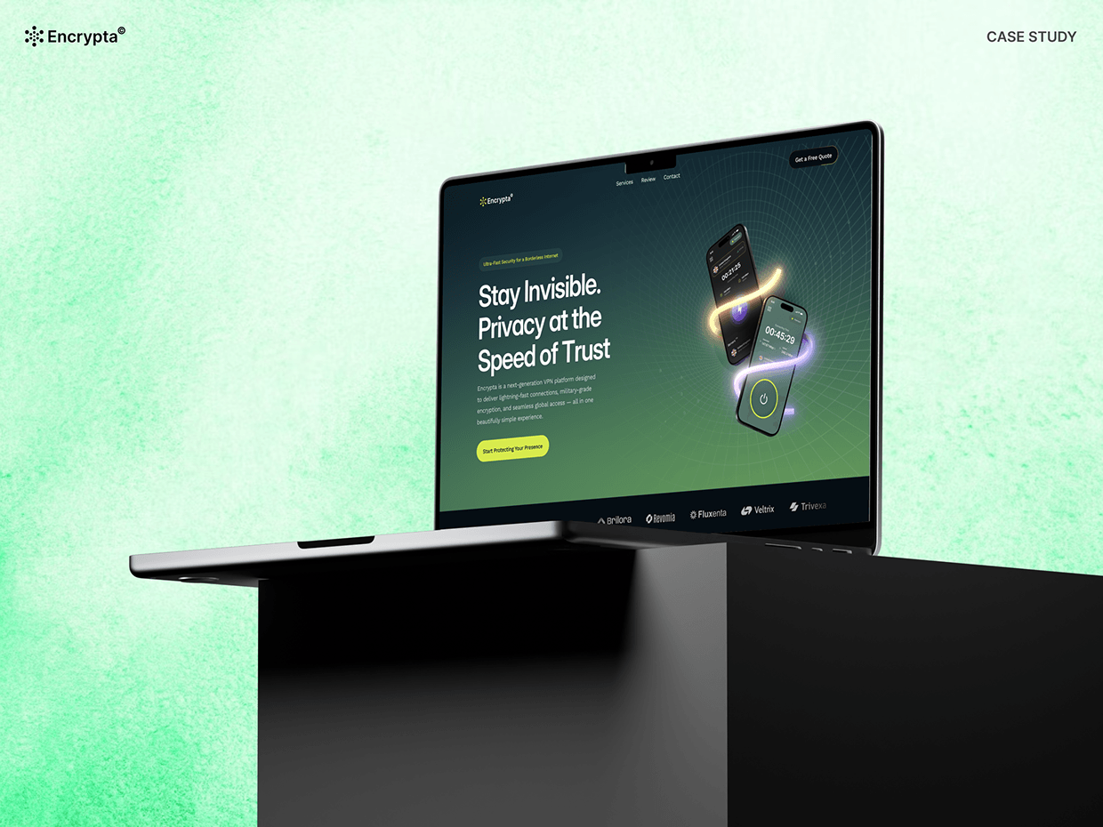 Encrypta – Cybersecurity Platform UI/UX Case Study Image 0