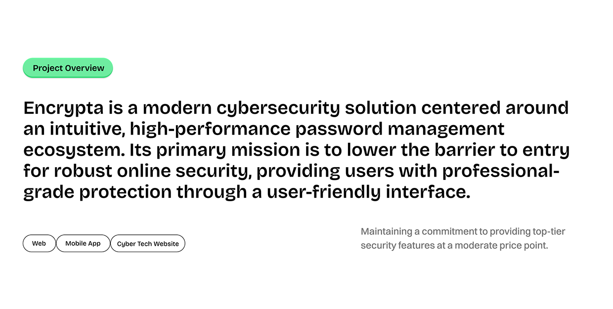 Encrypta – Cybersecurity Platform UI/UX Case Study Image 1