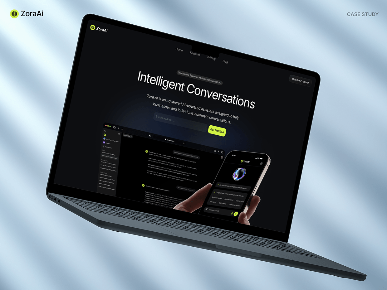 ZoraAI — AI SaaS Website Design Image 0