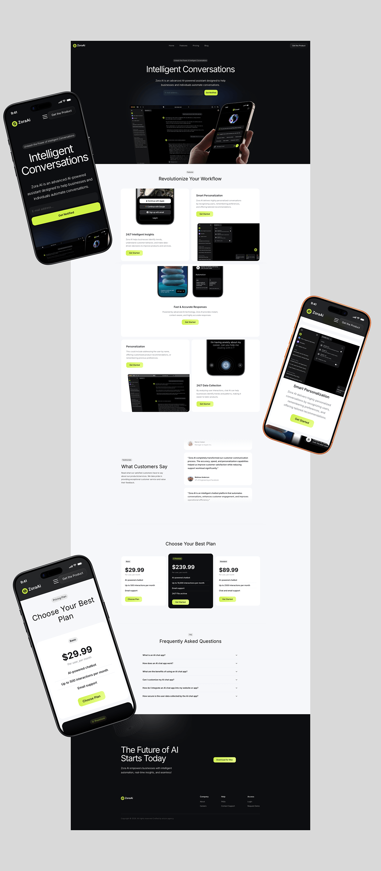 ZoraAI — AI SaaS Website Design Image 3