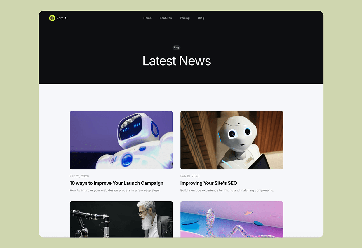 ZoraAI — AI SaaS Website Design Image 14