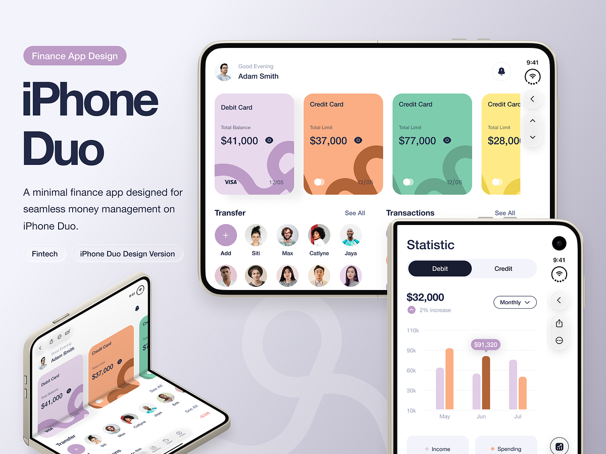 One app. Two displays. A whole new canvas. | iPhone Duo | Design