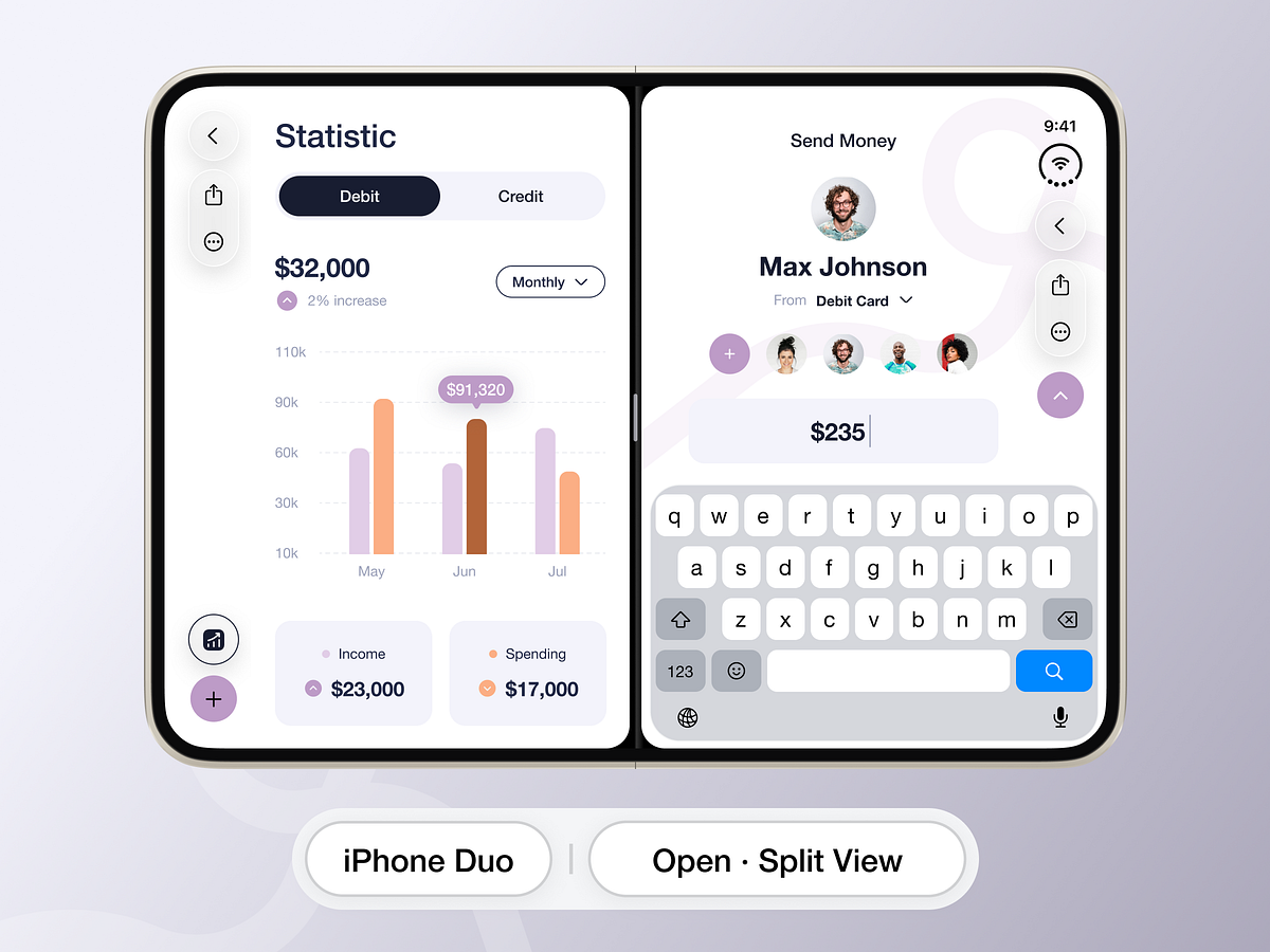 One app. Two displays. A whole new canvas. | iPhone Duo | Design Image 2