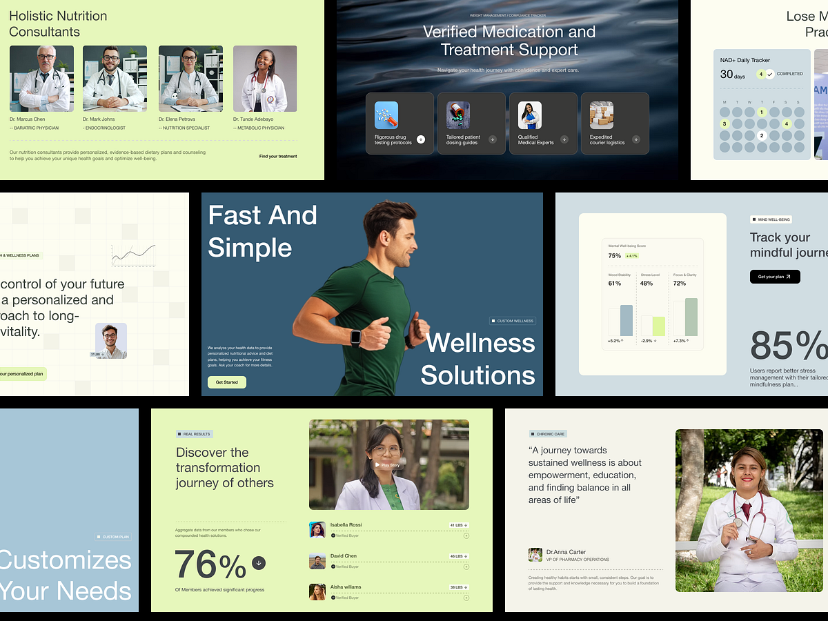Holistic Health & Medical Wellness Platform | Pitch Deck Design
