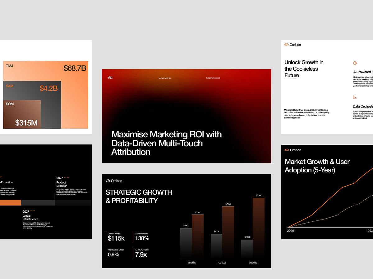 Data-Driven Marketing Attribution & Growth Pitch Deck | Design Image 0