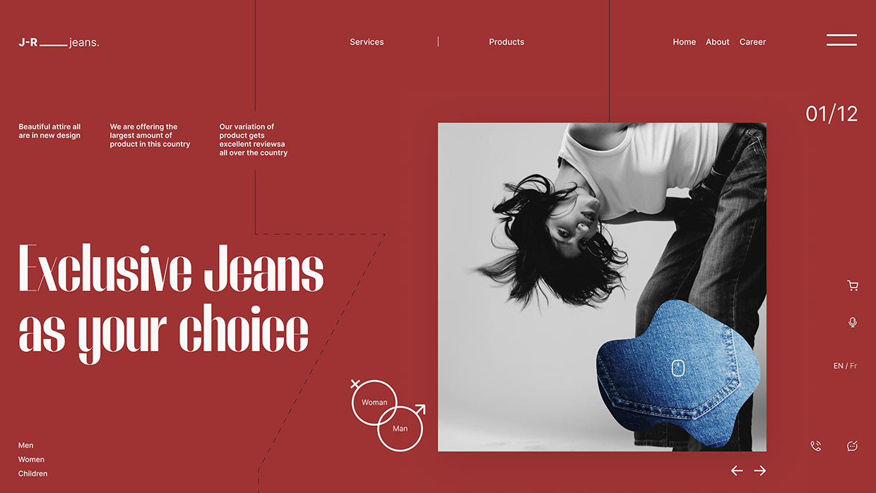 Landing Page UI Design for E-commerce Image 1