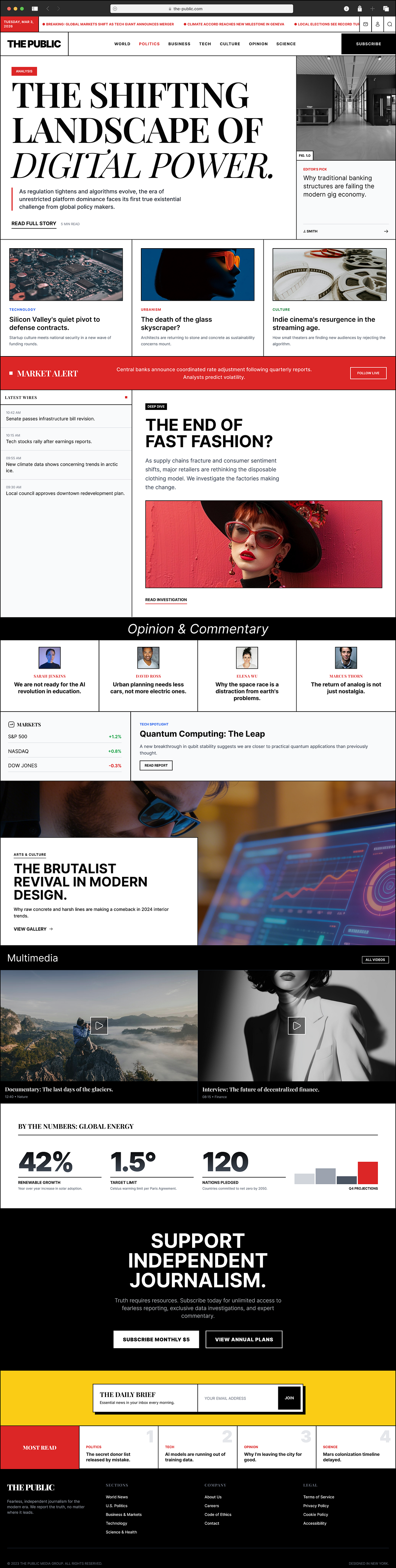News Portal Web Design Image 1