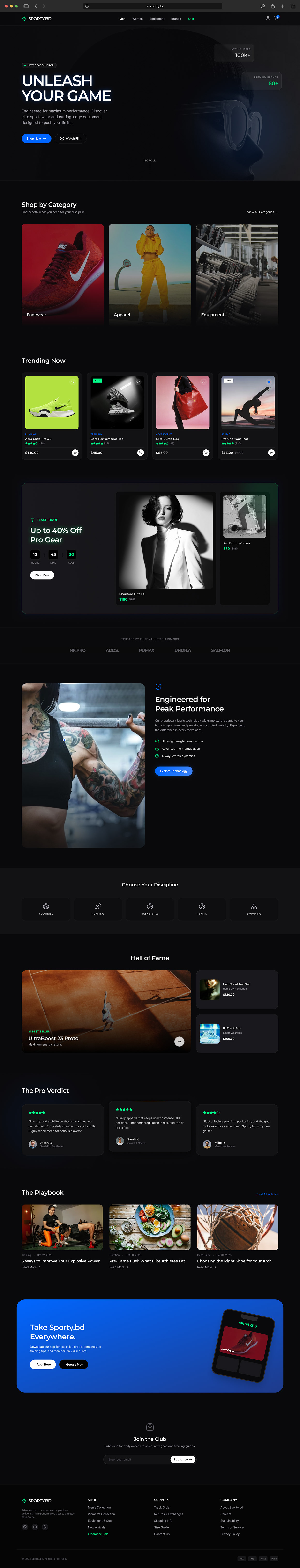 Sports eCommerce UI Design Image 1