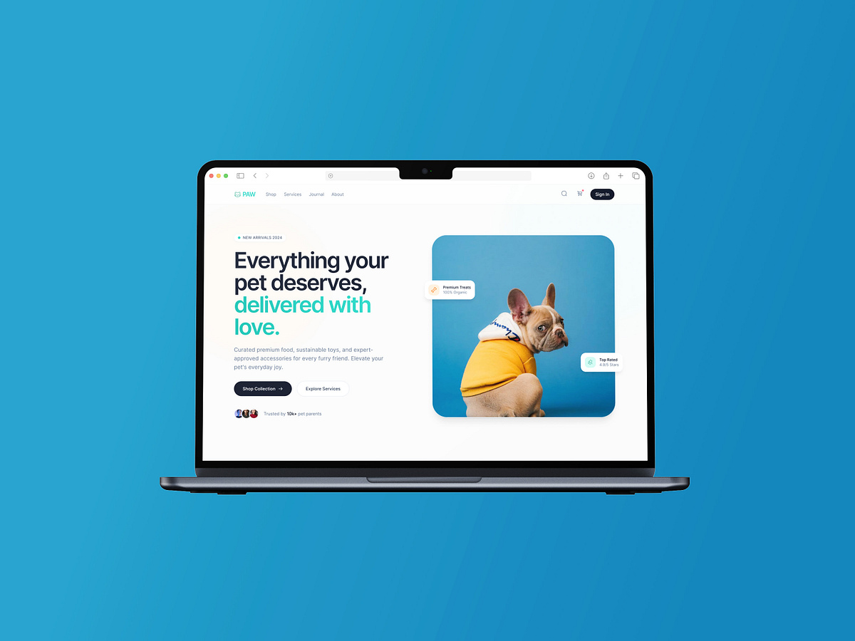 Pet eCommerce Website UI Design Image 2