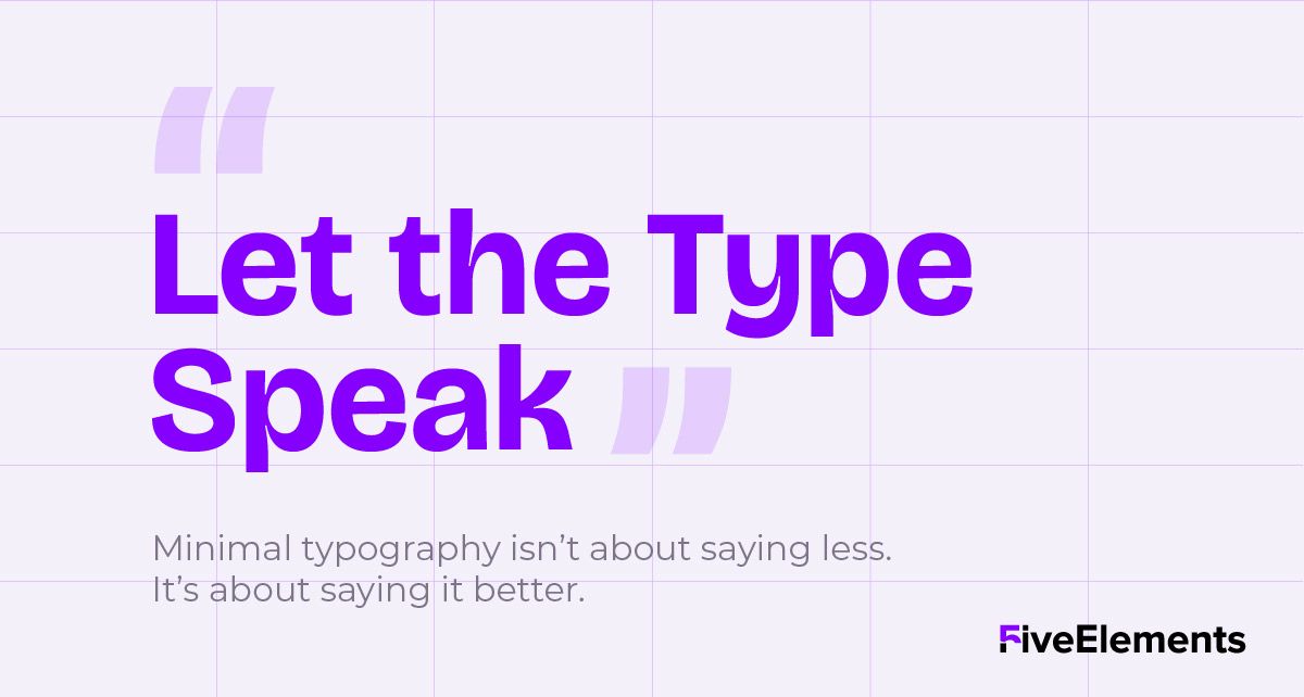 Minimal Typography in Poster Design: When Less Becomes Powerful - FiveElements