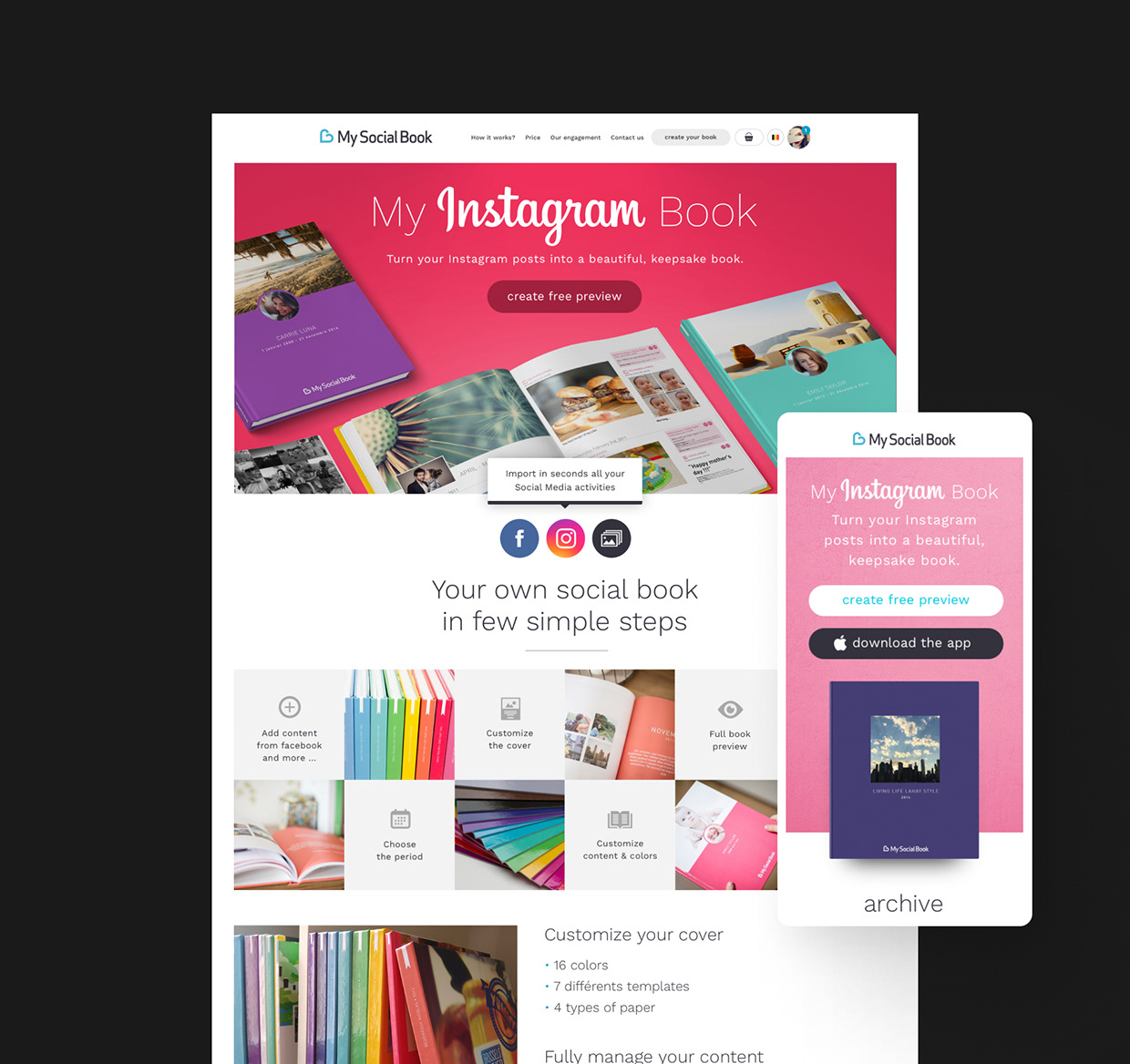 My Social Book Website Image 3