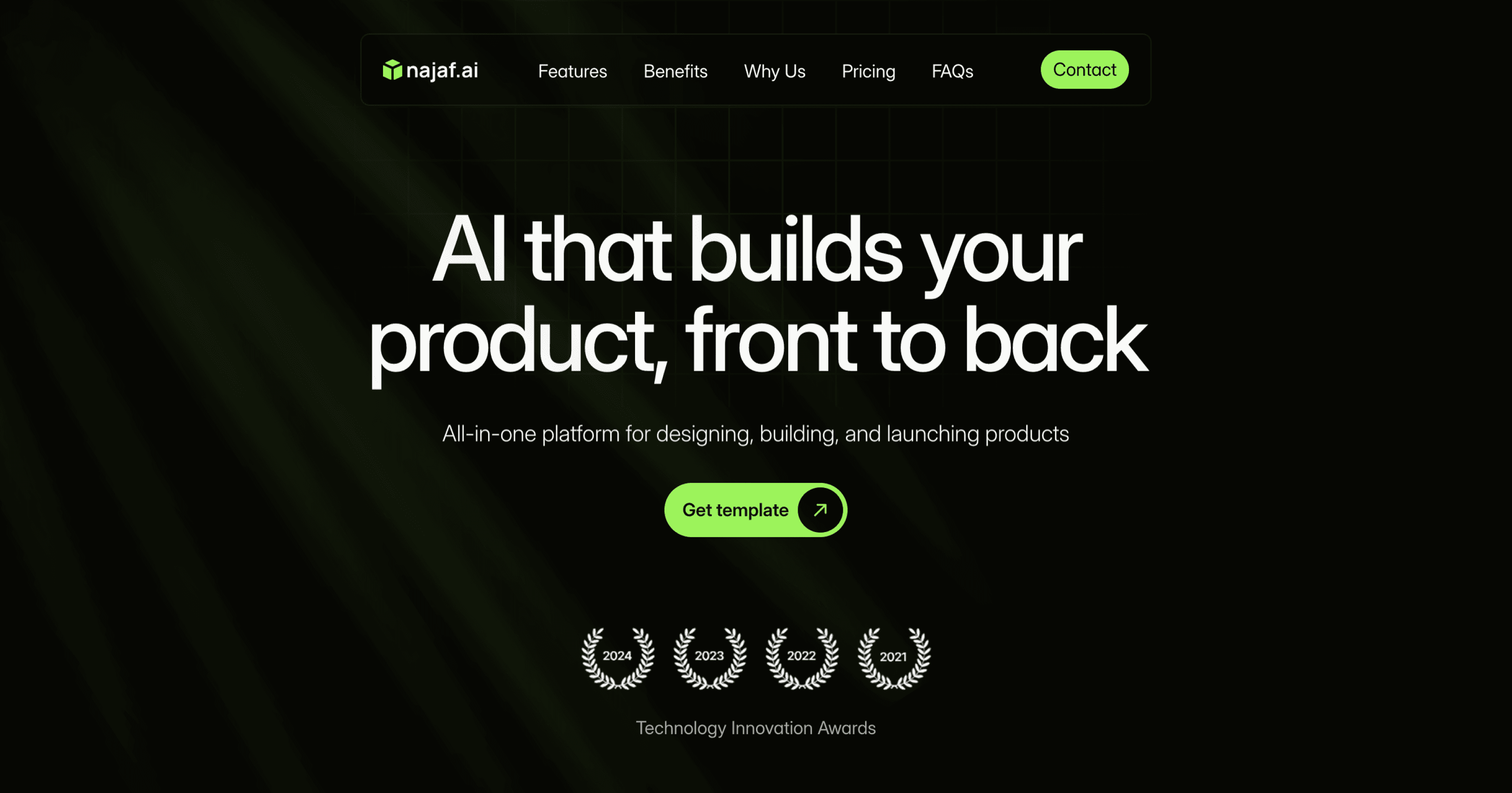 Free Framer Template for AI Product Platform