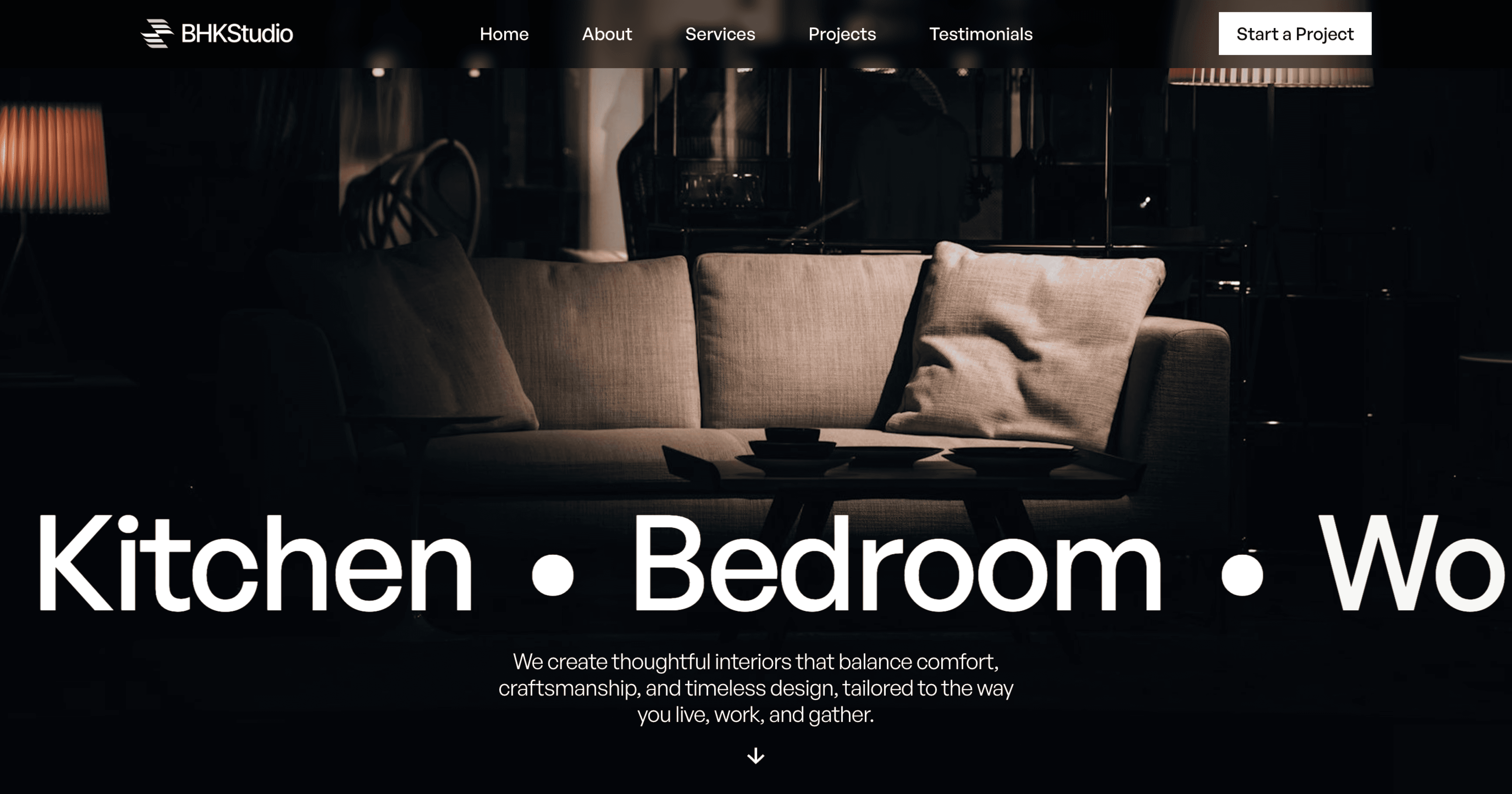 BHK – Interior Design Framer Template for Modern Design Studios Image 1