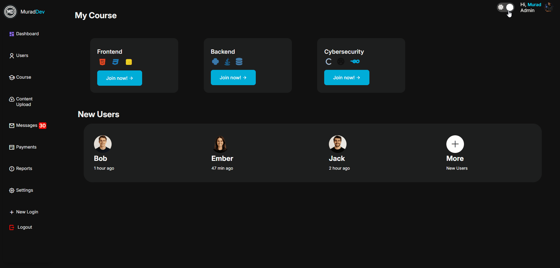 Explore the Best Dark Mode Dashboard Designs, Templates & Examples Image 23