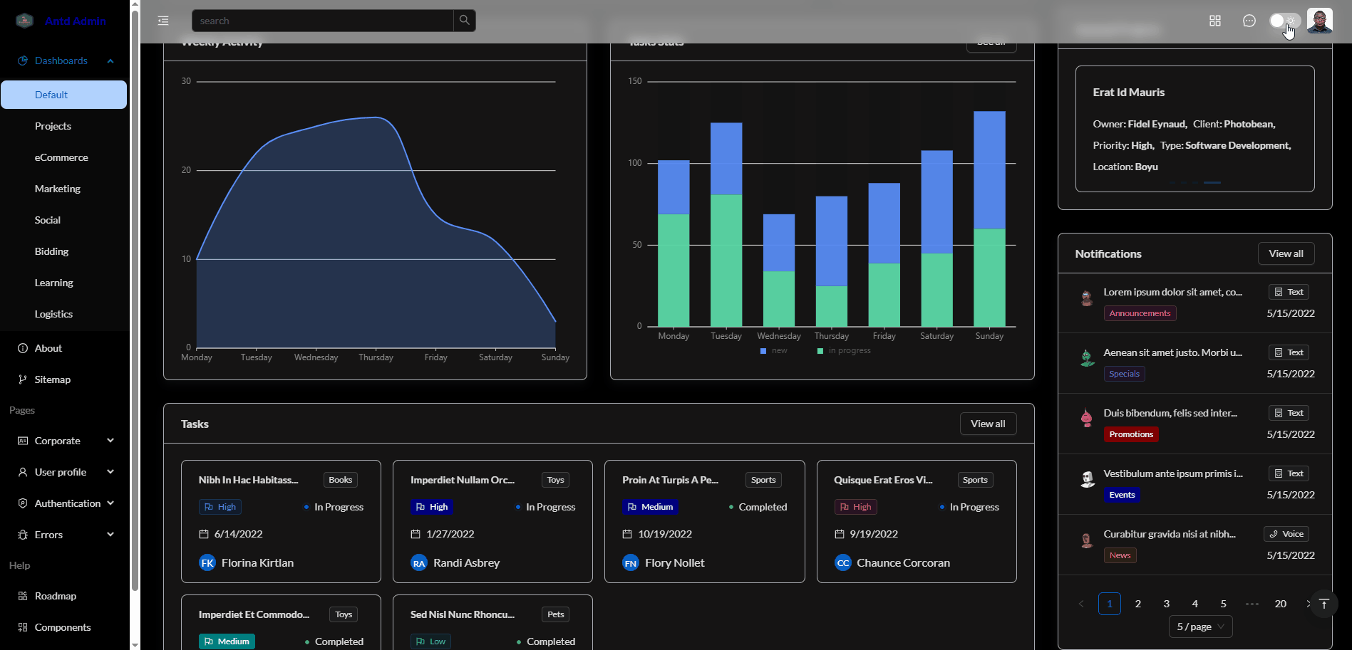 Explore the Best Dark Mode Dashboard Designs, Templates & Examples Image 33
