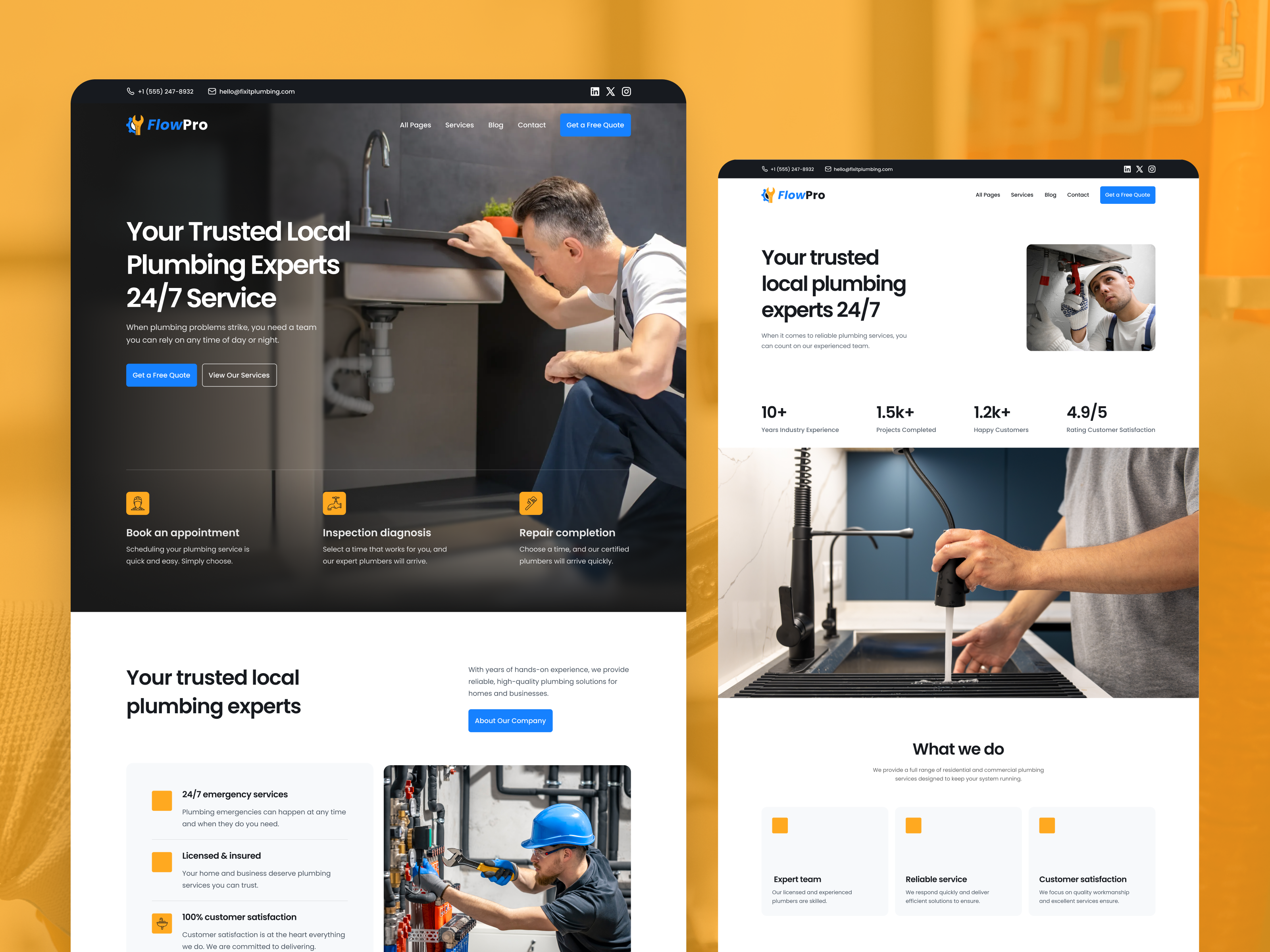 FlowPro — Free Website Template for Framer