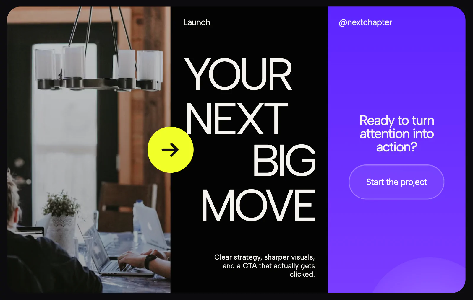 Split Panel CTA Showcase | Redesignee