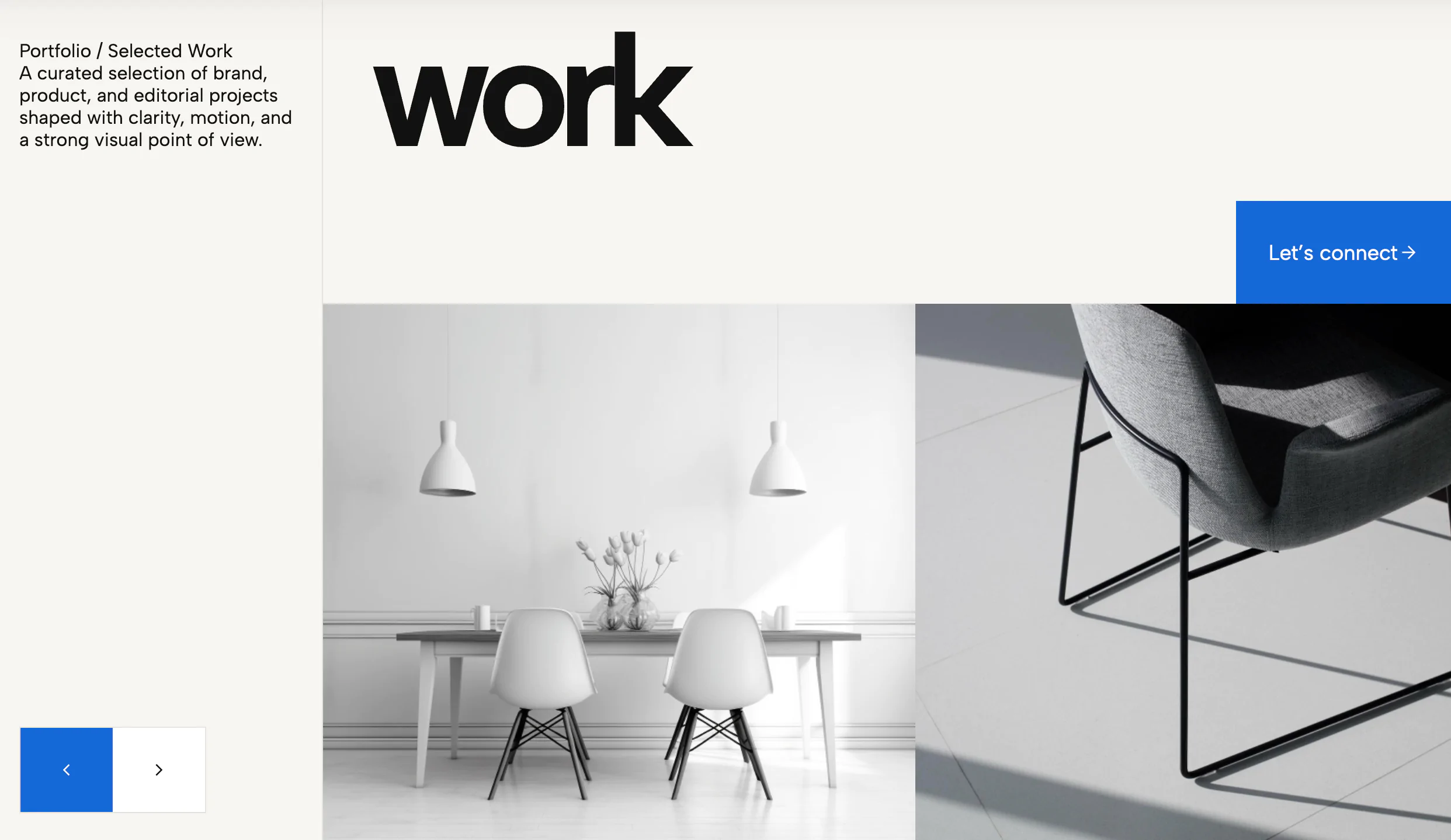 Portfolio Hero Carousel With CTA | Redesignee
