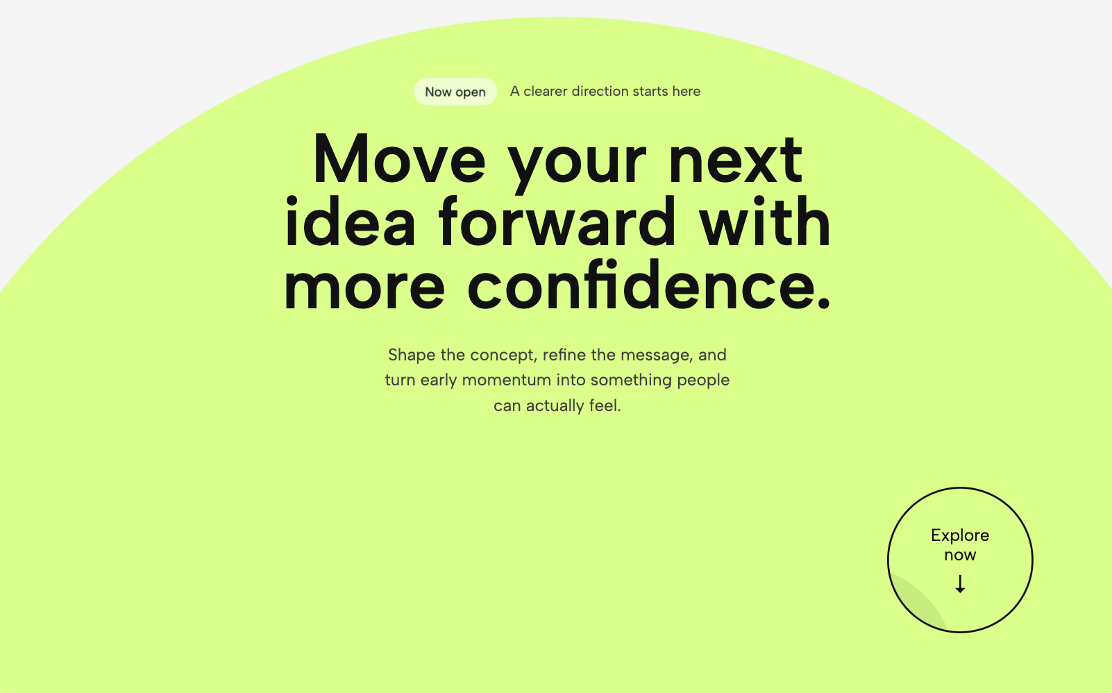 Partial Circle Call to Action | Redesignee