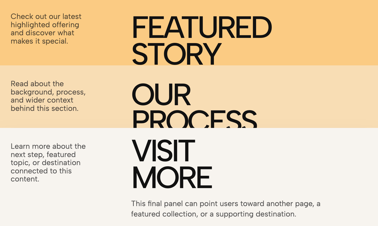 Editorial Stacked Toggle Cards | Redesignee
