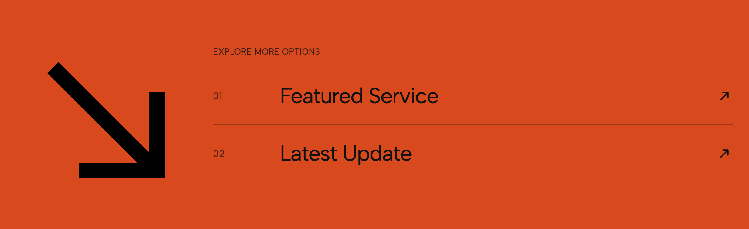 Modern CTA Arrow List | Redesignee