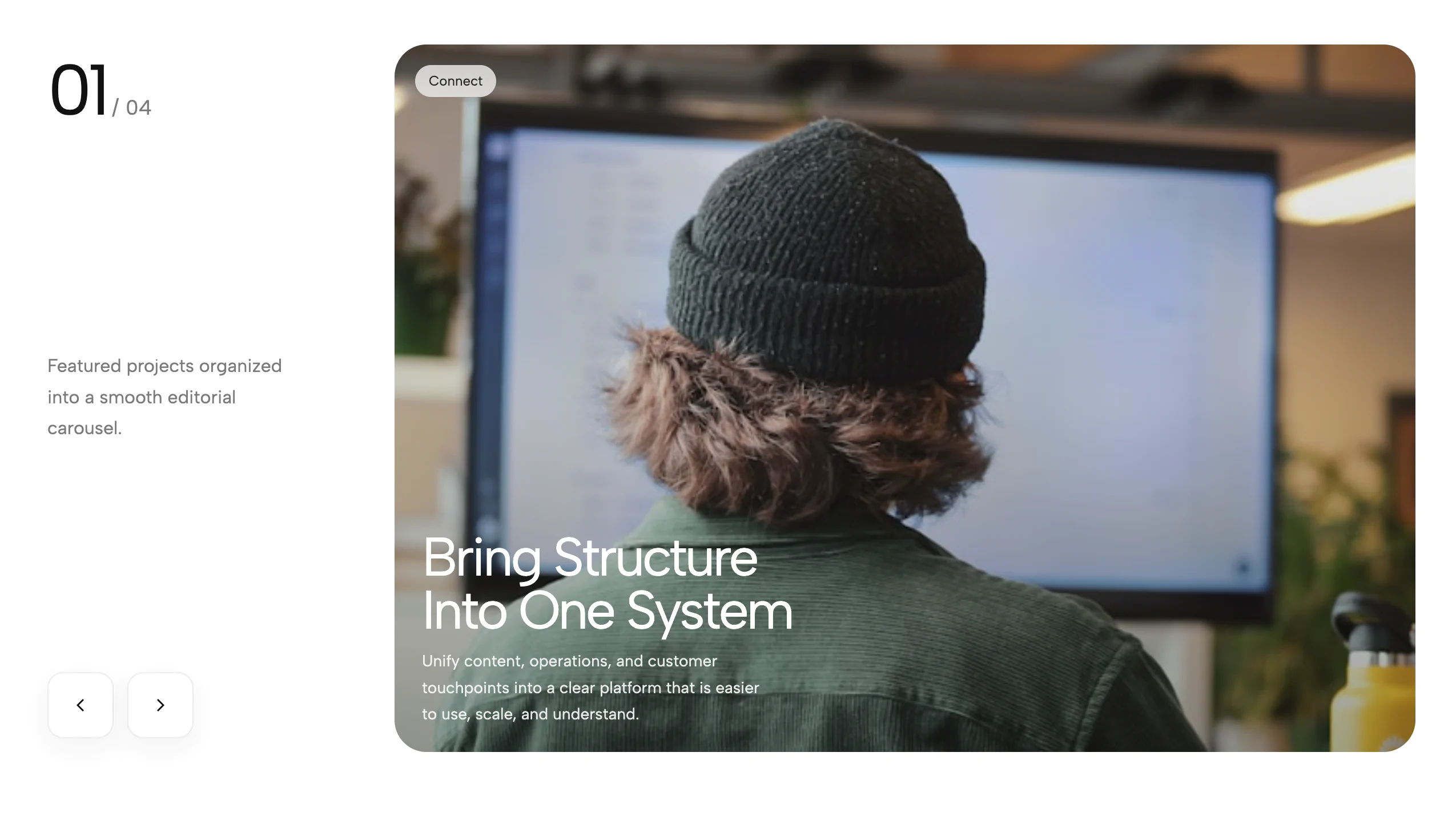 Case Studies Carousel With Split Layout | Redesignee