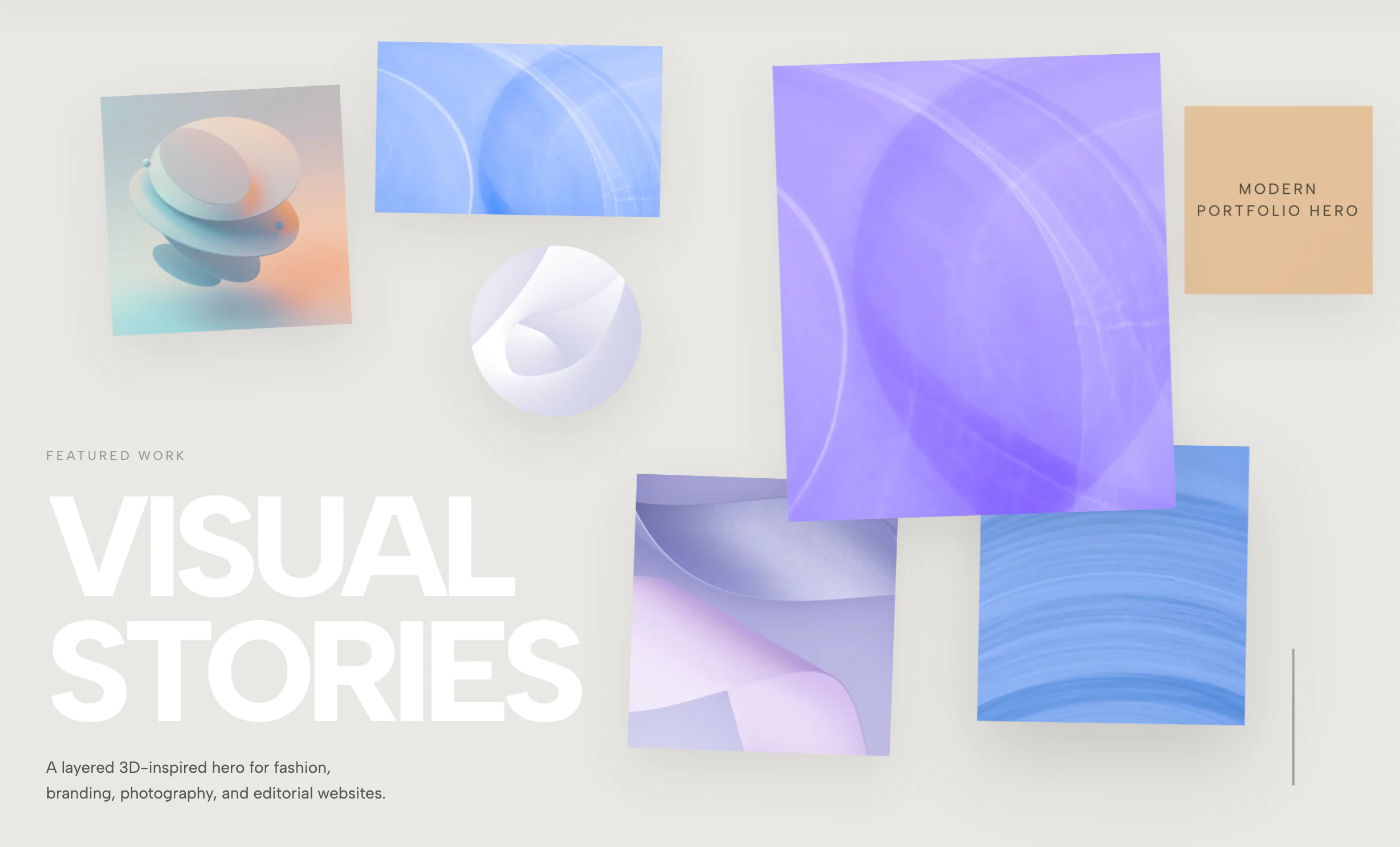3D Portfolio Hero Collage | Redesignee