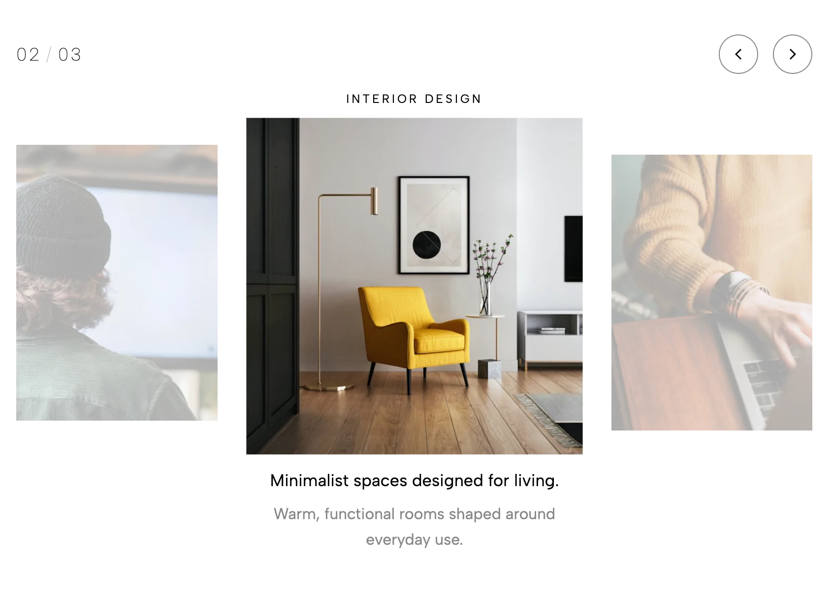 Minimalist Portfolio Carousel | Redesignee