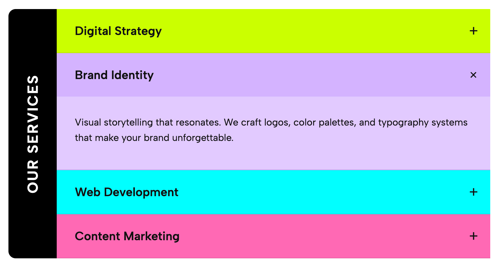 Vibrant Sidebar Accordion - Vertical Title Service Menu