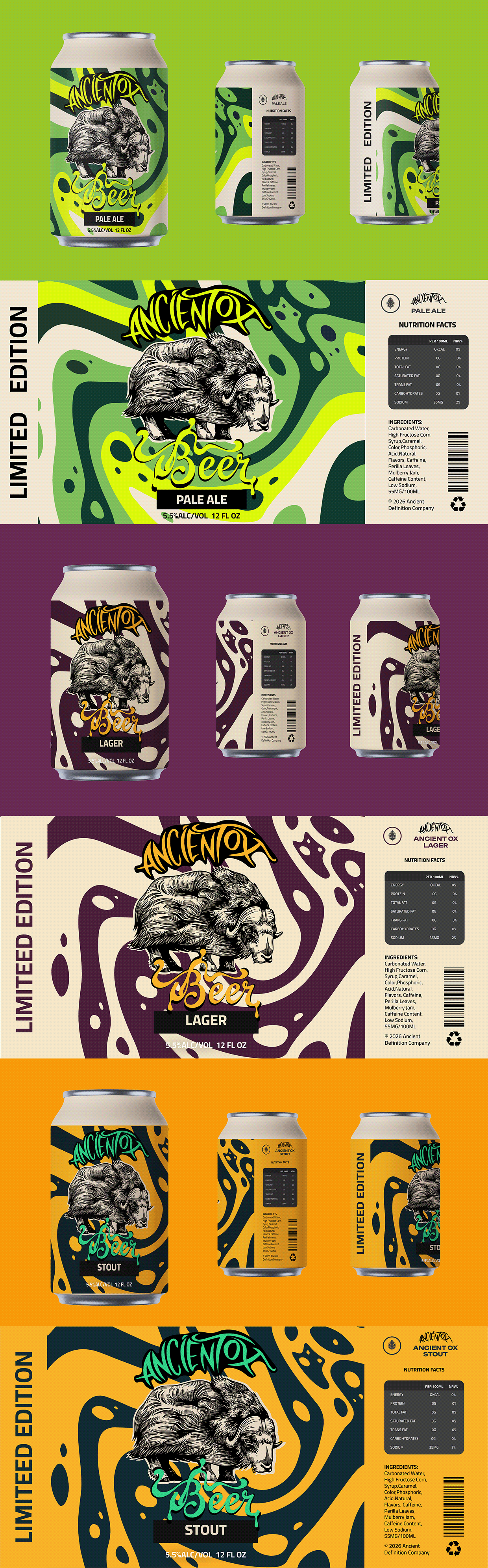 Ancient Ox Beer | Branding & Packaging Image 0