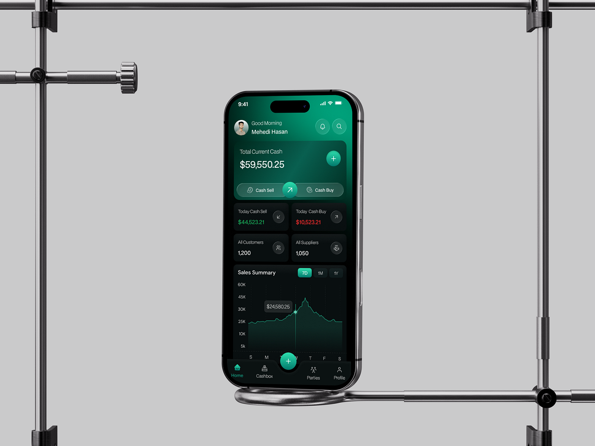 Modern Finance Dashboard Mobile UI