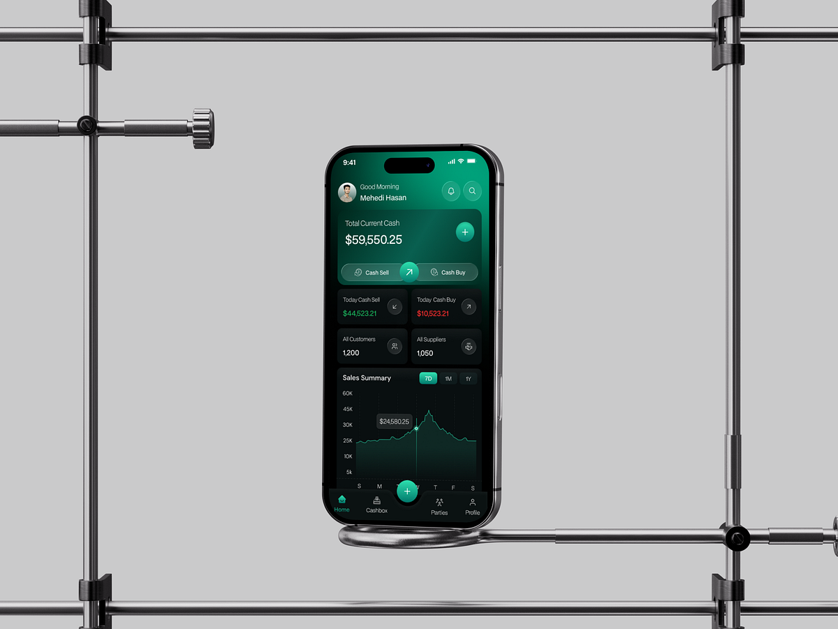 Modern Finance Dashboard Mobile UI Image 0