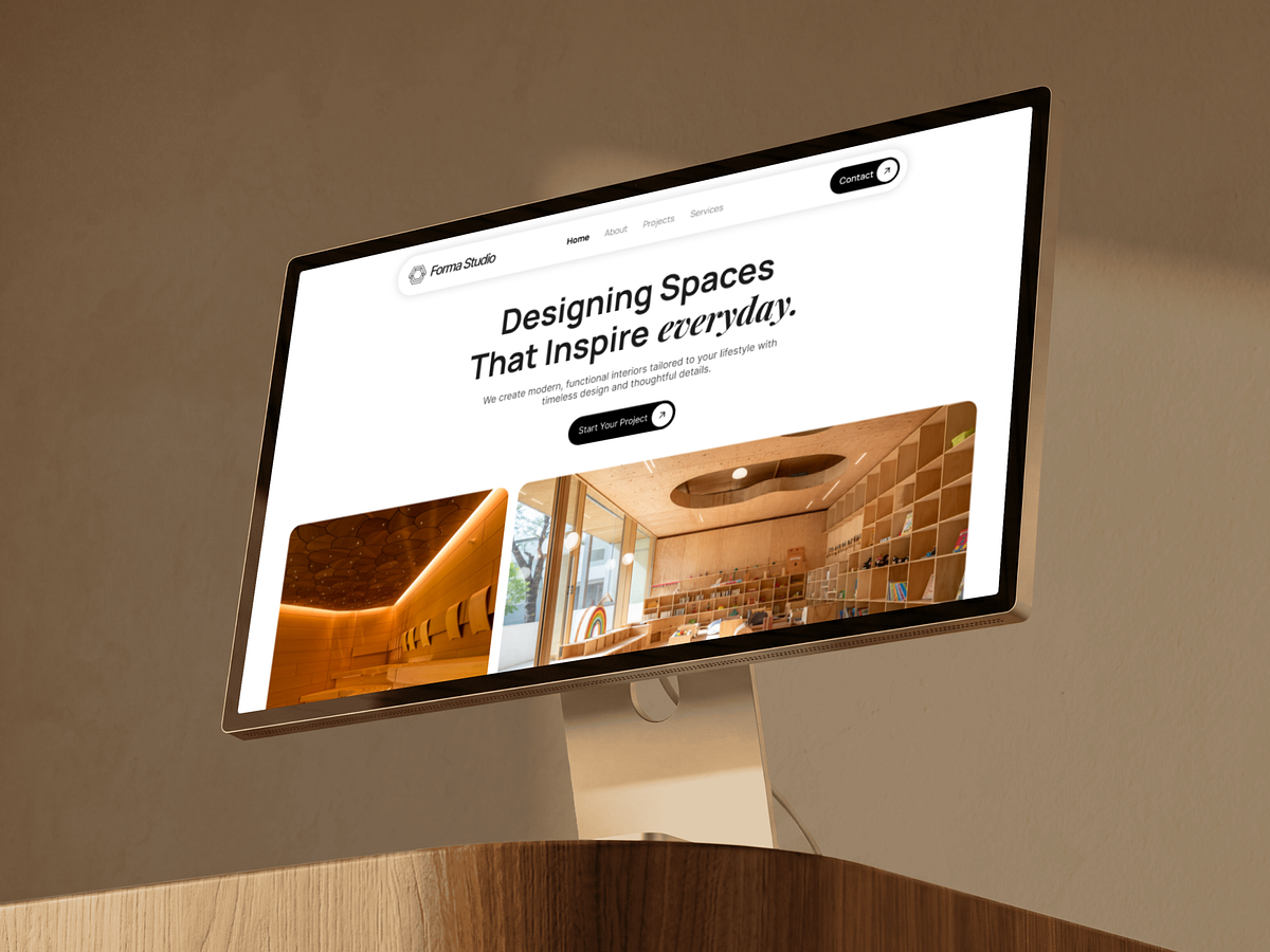 Forma Studio Luxury Interior Design Website Concept Image 0