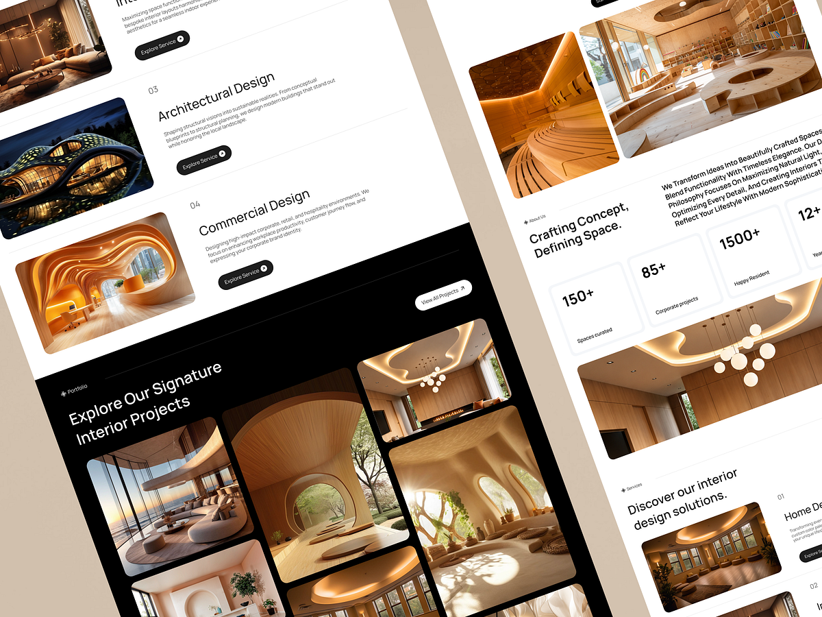 Forma Studio Luxury Interior Design Website Concept Image 2